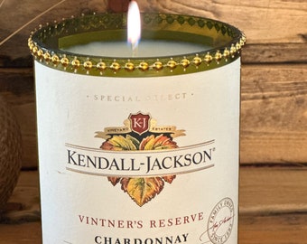Kendall Jackson KJ Chardonnay Wine Candle Bling Candle wine lovers gift Be My Maid of Honor bridesmaid Home bar Decor Hostess gift KJ Wine