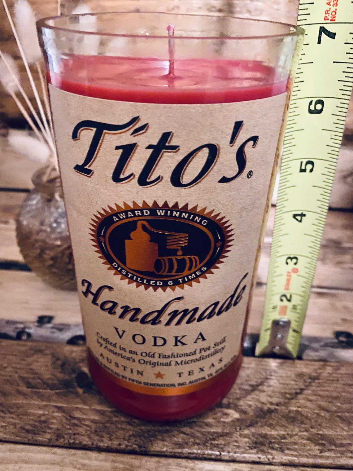 Tito's Titos Vodka Candle Liquor Candle Bartender Gift Etsy