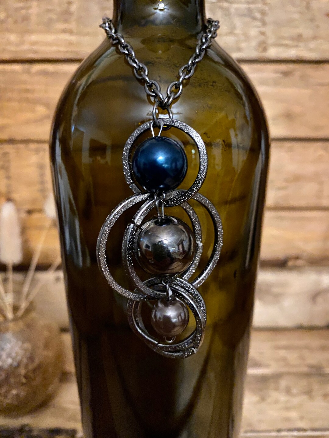 Wine Bottle Necklace Bottle Bling Liquor Bottle Jewelry Wine Charms