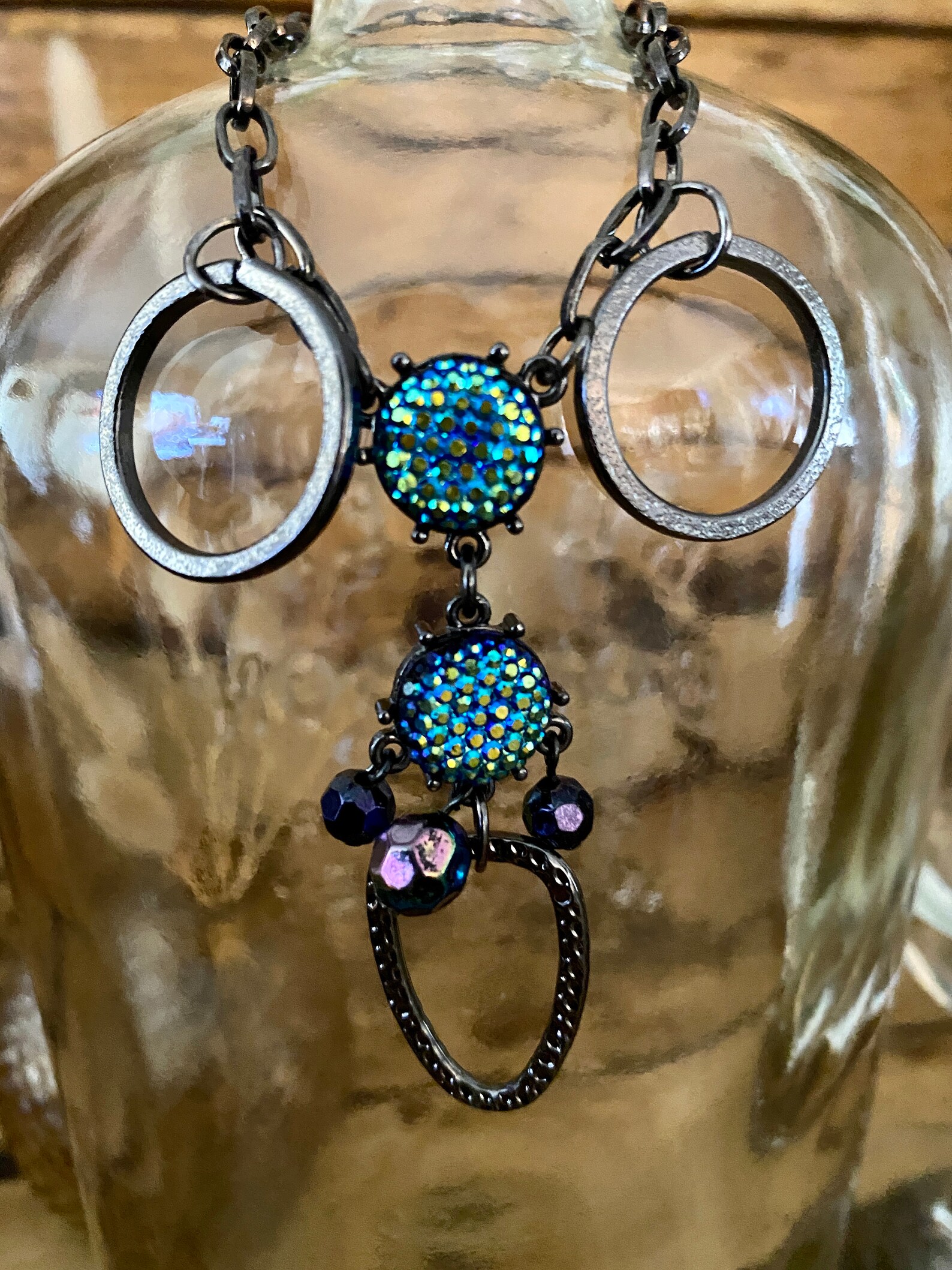 Wine Bottle Necklace Bottle Bling Liquor Bottle Jewelry Wine Etsy