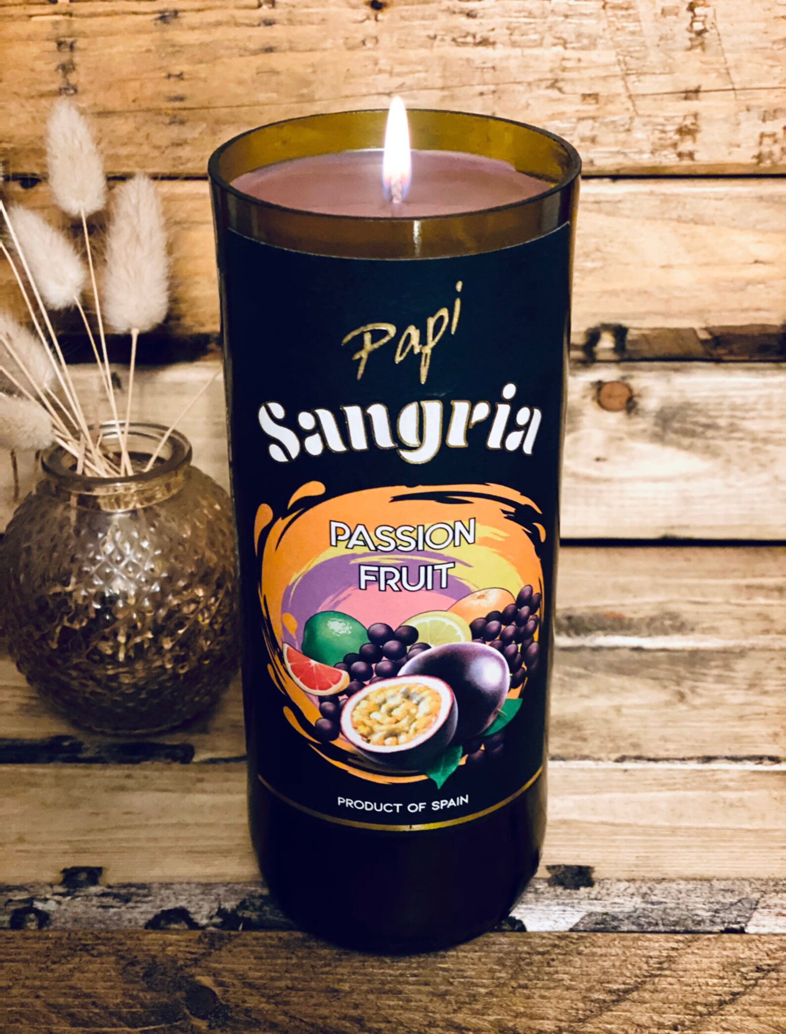 Sangria Candle Papi Passion Fruit Sangria Candle With Fruits Etsy