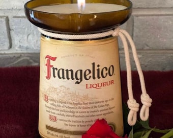 Frangelico Liqueur Bottle Handmade Large Soy Candle Vanilla Hazelnut Scent liquor bottle Candle Hostess Gift Be My bridesmaid Thanksgiving