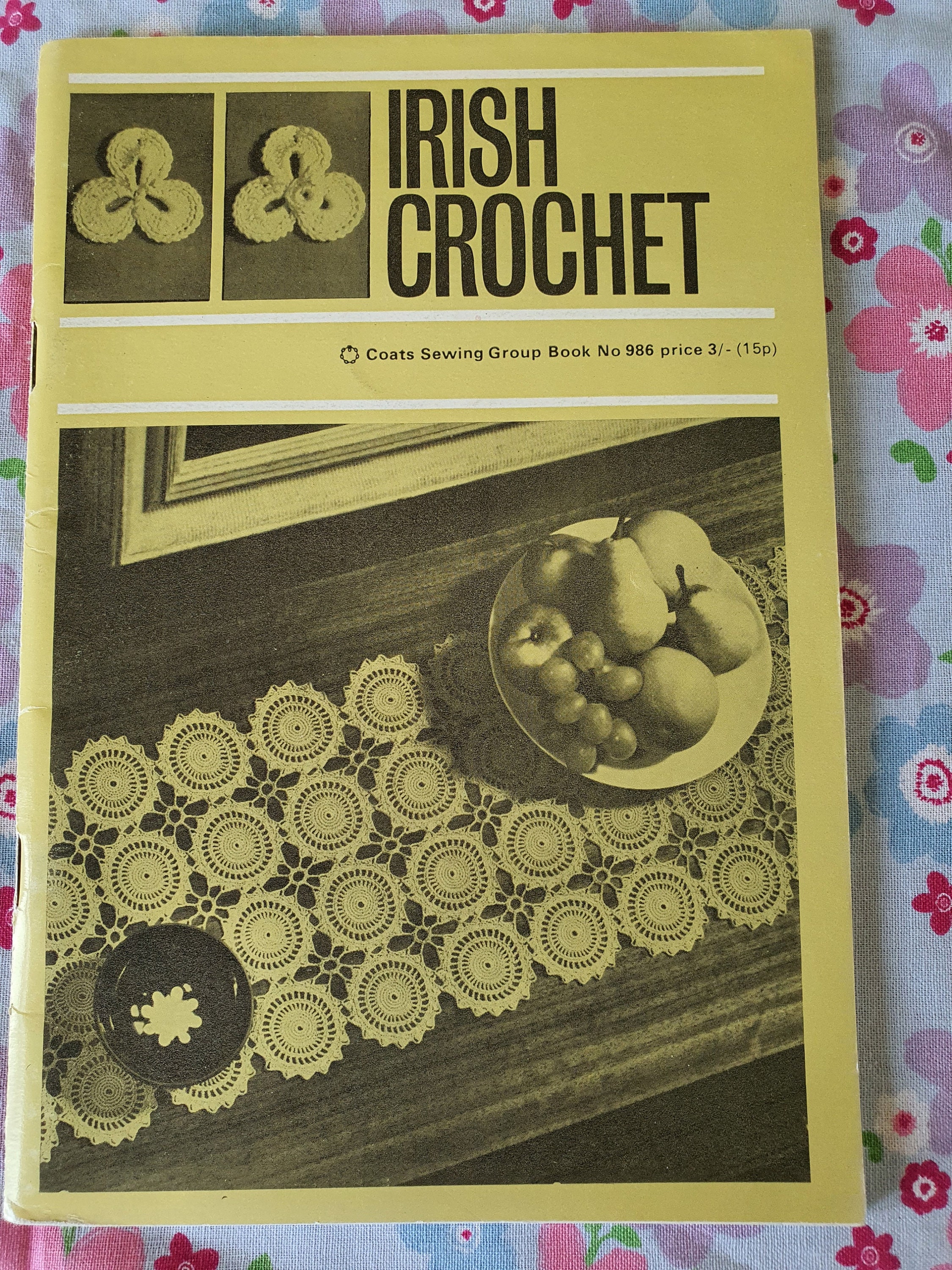 2 Crochet Books , Crochet Through the Home, Crochet Doilies, Coats Sewing  Group Books 987, 957, Scotland 