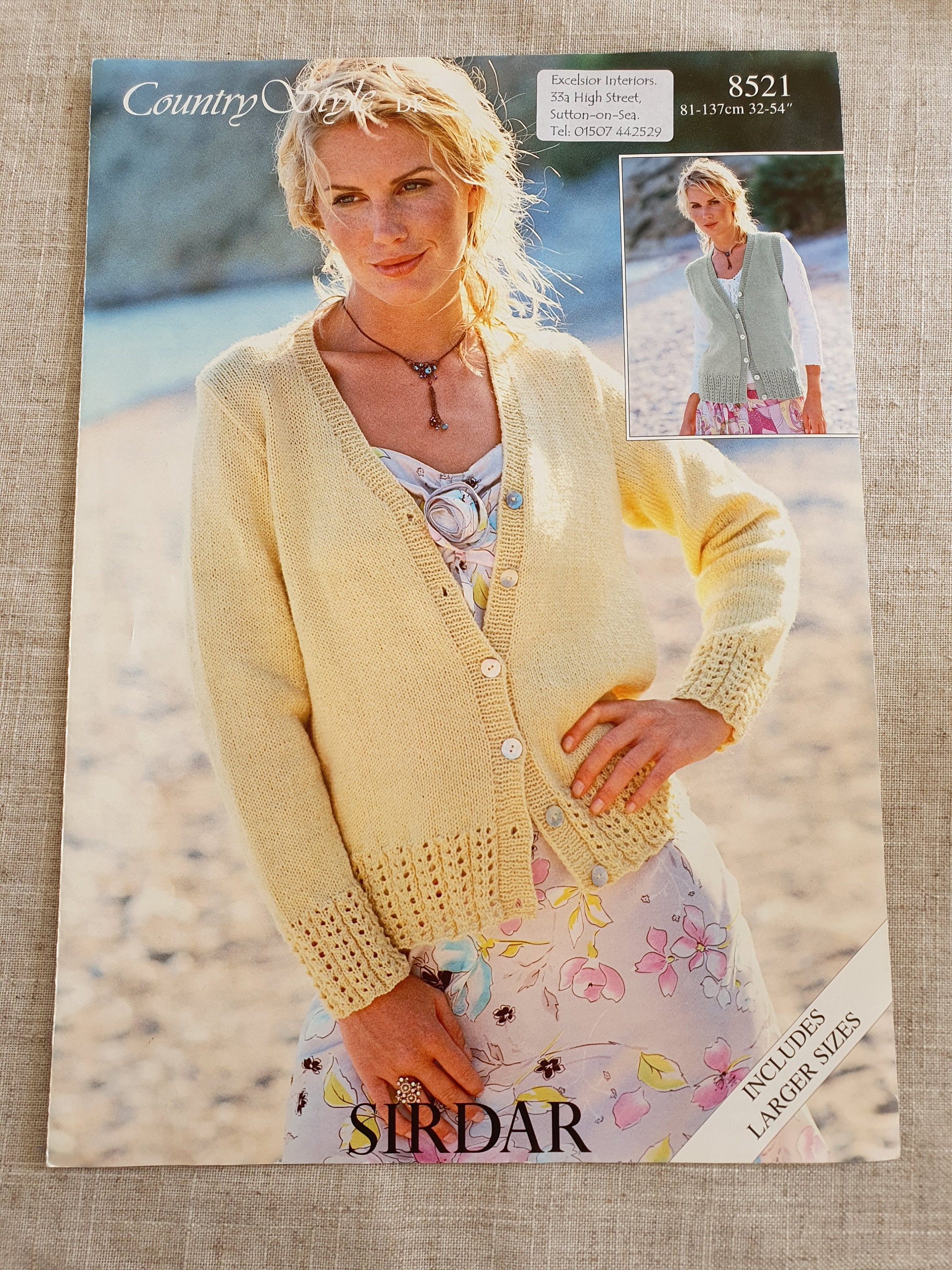 Sirdar Knitting Pattern 8521 Country Style Cardigan and Etsy