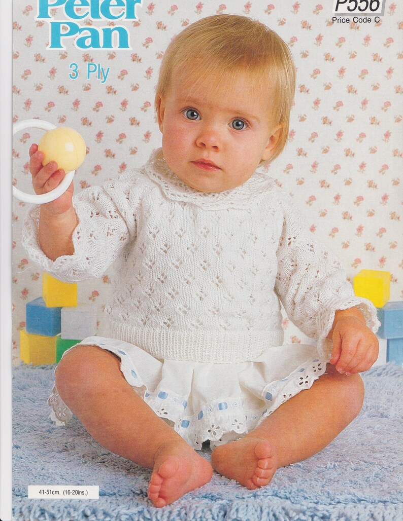 Peter Pan Knitting Pattern ,lacy Sweater ,3 Ply Etsy Australia