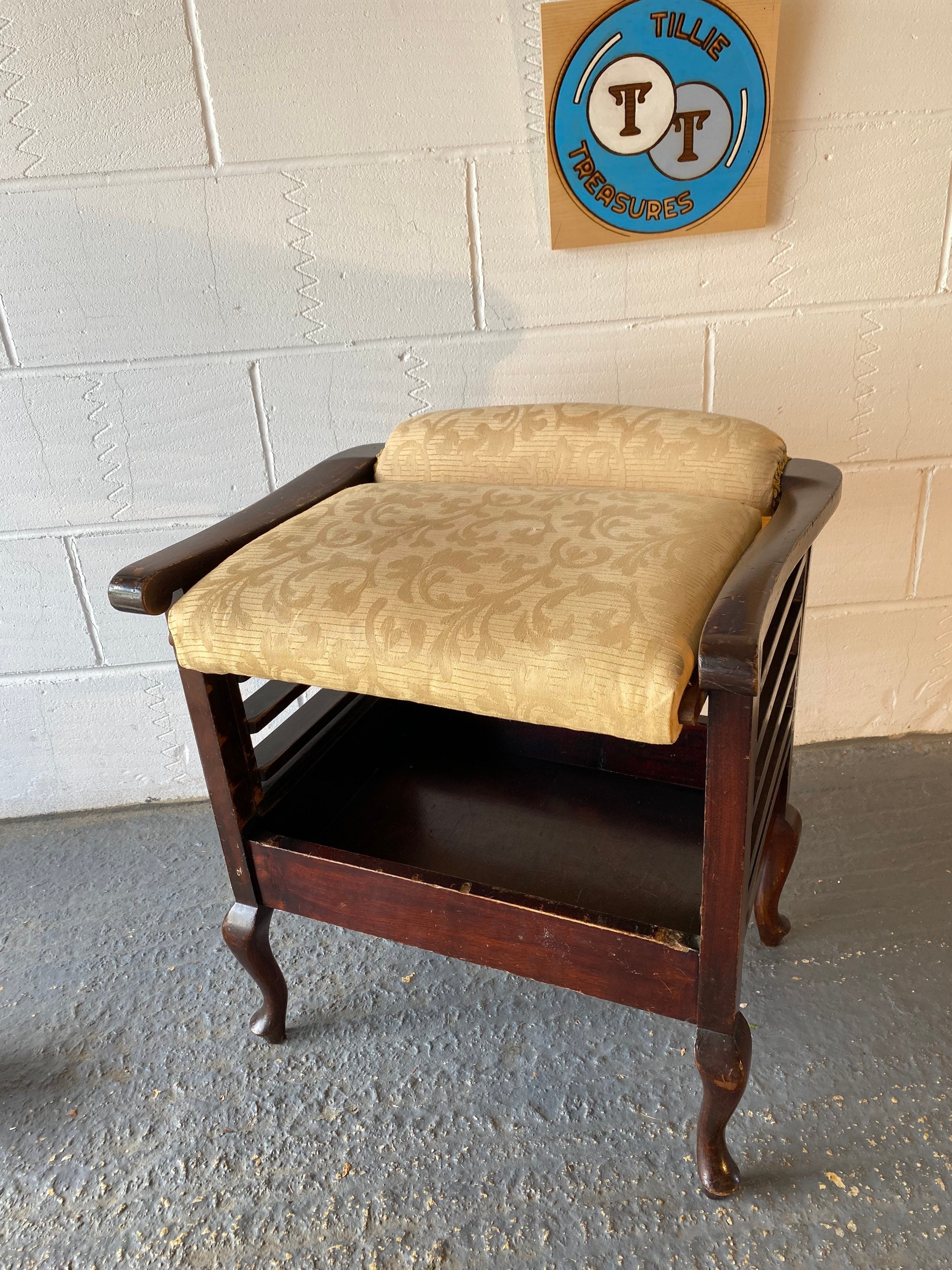 SOLD Vintage Utico piano chair with easy adjustable seat Etsy