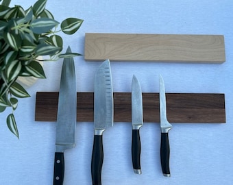 Walnut Magnetic Knife Strip: Kitchen Organization