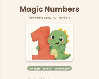 Toddler Number Busy Book (Ages 2–4) | Montessori Counting Activity | Fine Motor Skills | Preschool Learning Printable