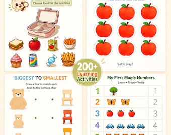 Toddler Busy Book Printable Bundle, Speech Therapy Activities, Preschool Learning Binder, Quiet Book PDF, Montessori Activities