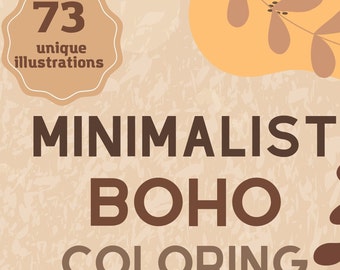 Minimalist Boho Coloring Book for Teens and Adults: Aesthetic and Abstract Boho Art Coloring Book for Relaxation and Stress Relief