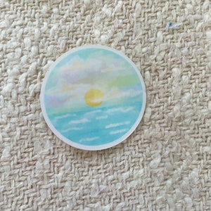 Ocean Sunset Waterproof Sticker (1 pc)