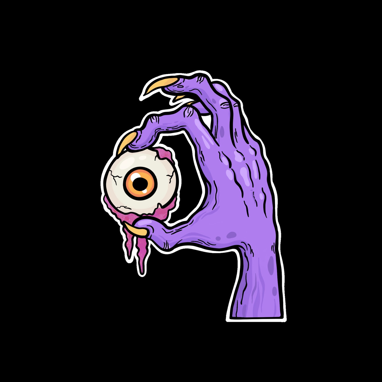 ZOMBIE EYEBALL Individual Sticker Premium Vinyl Sticker | Etsy