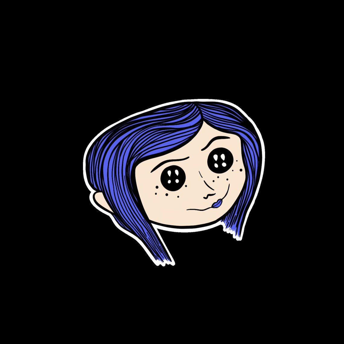 CORALINE BUTTON EYES Individual Sticker Premium Vinyl Etsy
