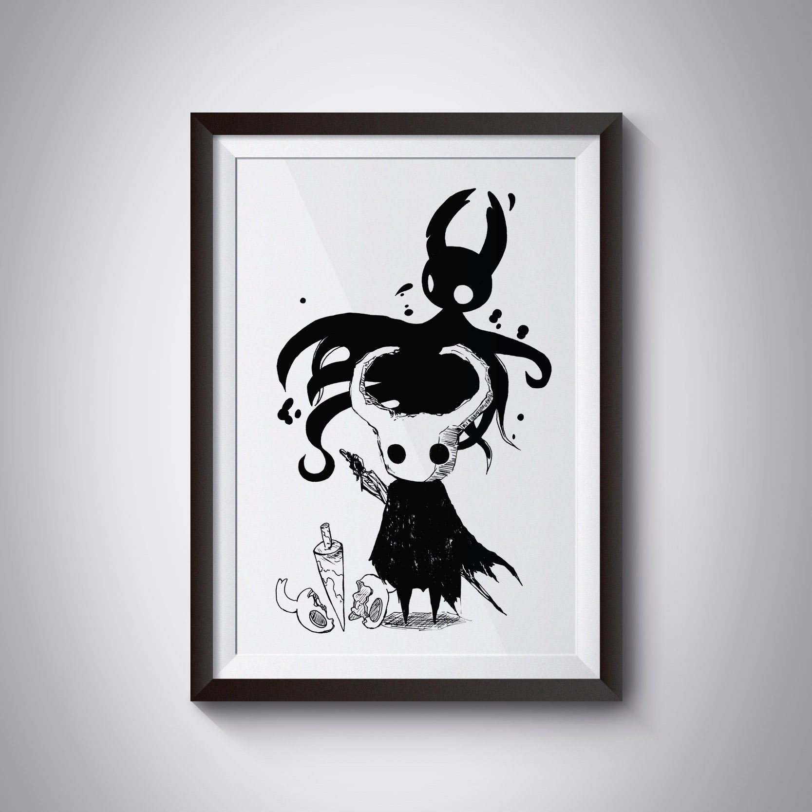 HOLLOW SHADE & SHELL Hollow Knight Video Game Illustration | Etsy