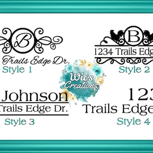 Custom design Mailbox numbers, mailbox decals, address decals
