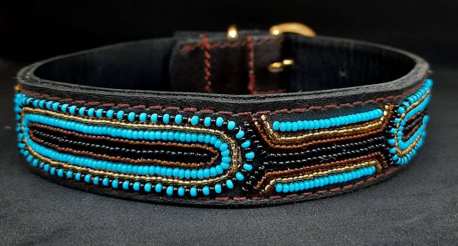 Dog Collar Leather Dog Collar Beaded Dog Collar Masai Dog - Etsy