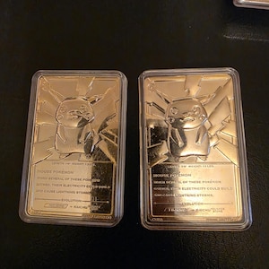 Pikachu gold plated cards - Etsy 日本