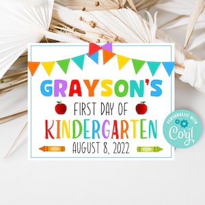 Editable First Day of School Sign Template: Any Grade (Digital Download 8x10, 11x14, 16x20 )