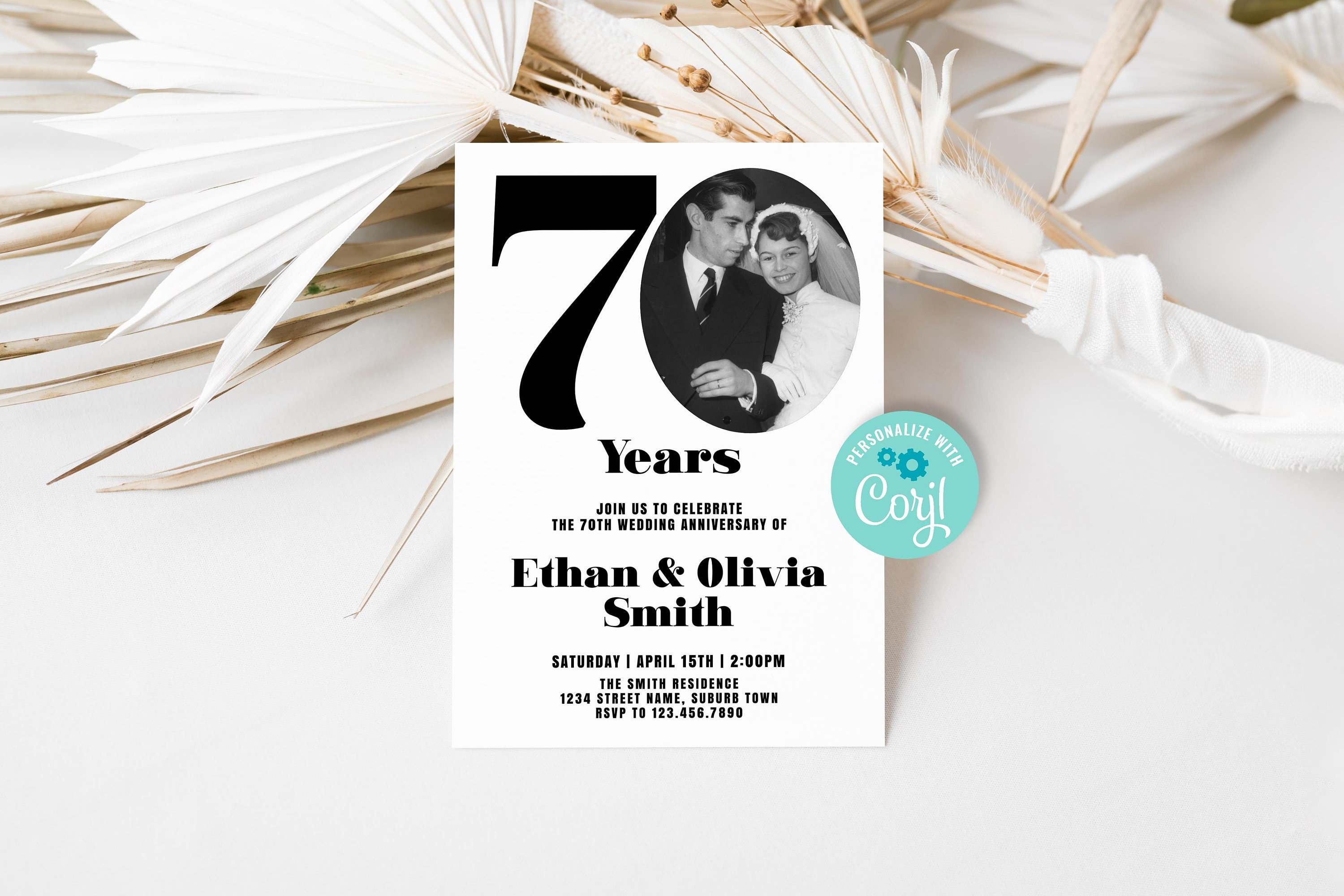 70th wedding anniversary invitations | Beachweddingtips.com