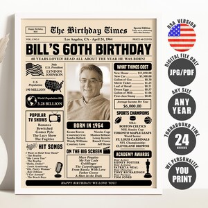 60th Birthday Newspaper Sign Back - Il 300x300.5693342829 1awc 