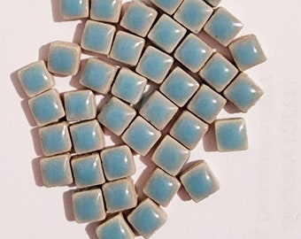 Soft Azure Blue Micro Mini Mosaic Tiles (5mm)