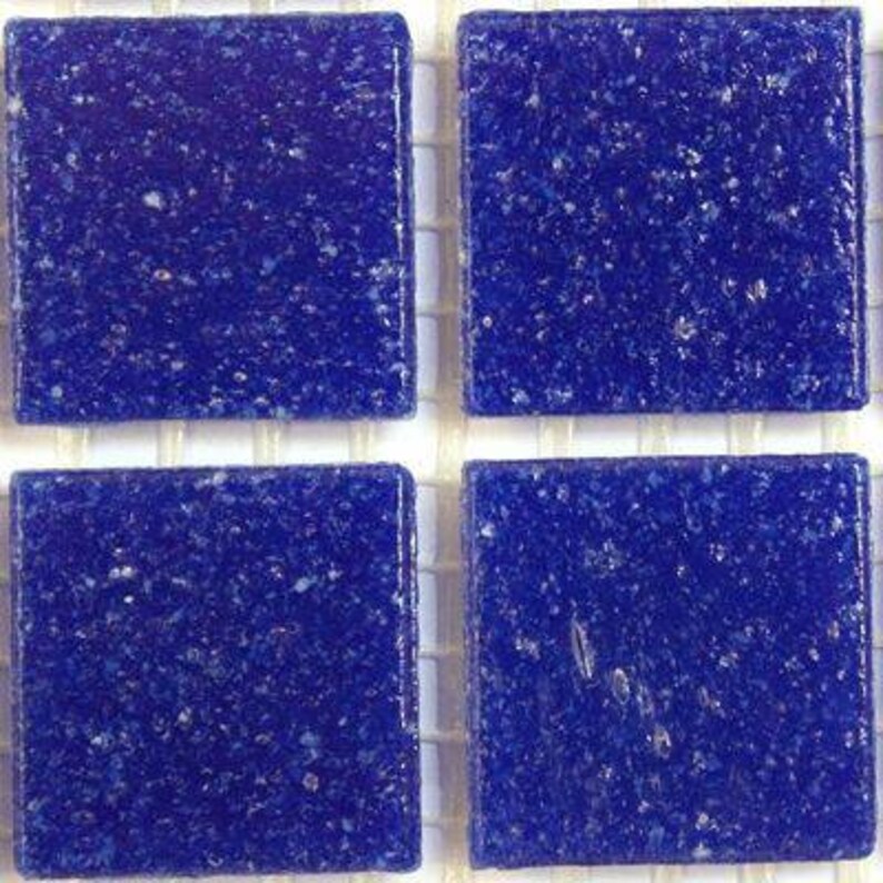 Cobalt Blue Square Mosaic Tiles 20 mm Etsy