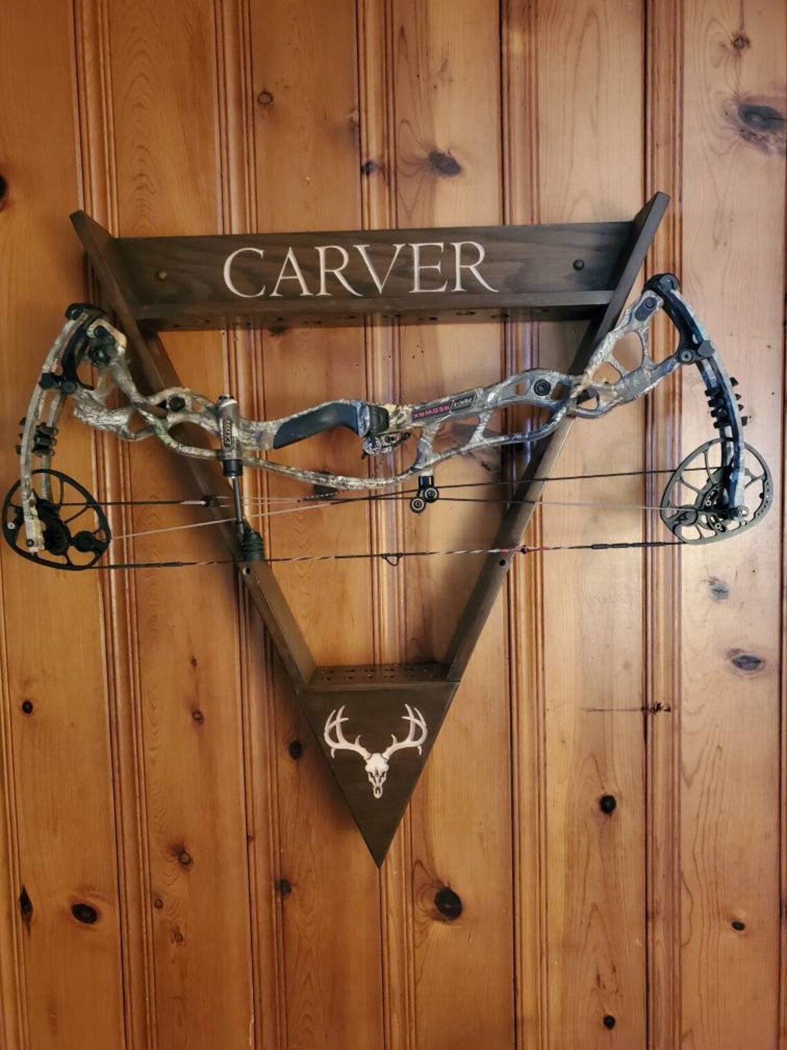 Archery bow rack wall mount compound bow rack Traditional bow Etsy