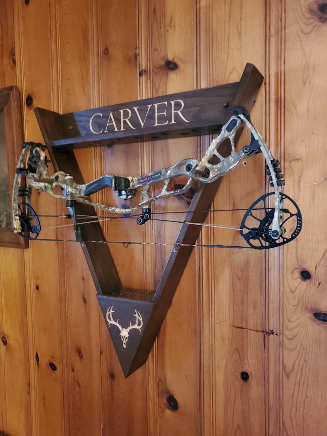 Archery bow rack wall mount compound bow rack Traditional bow Etsy