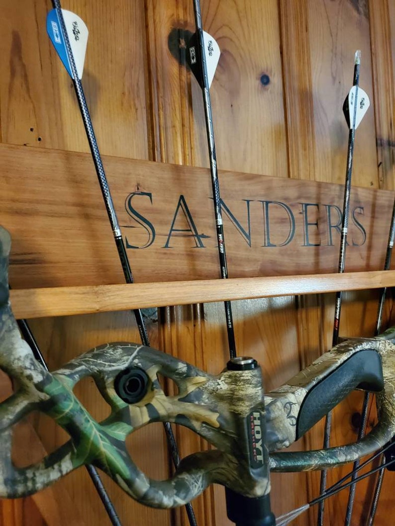 Archery bow rack Compound Bow Rack wall mount Solid Etsy