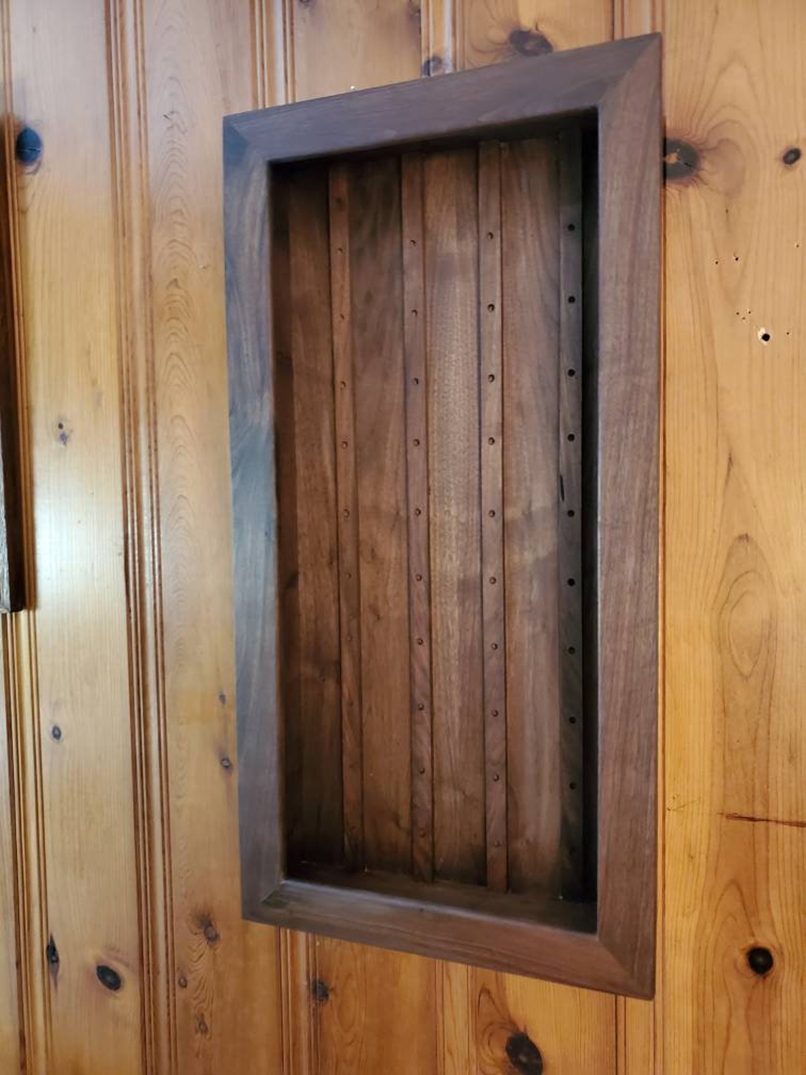 Knife Display Case Knife Showcase Wall Mount Solid Black Etsy