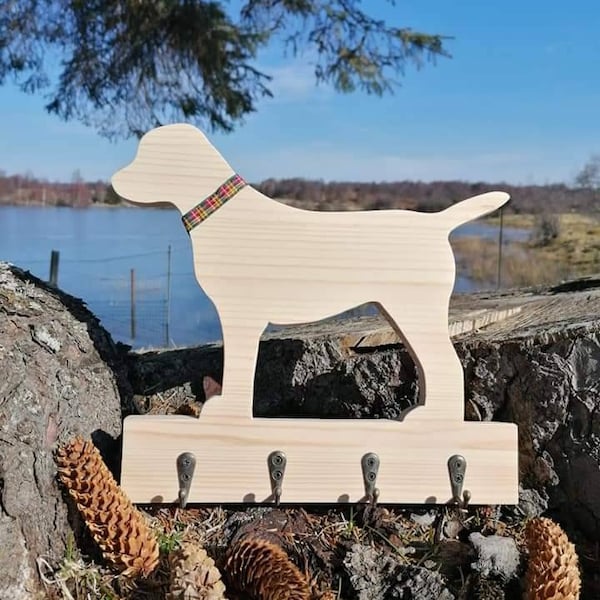 Wooden Labrador Dog Lead Hook - Handmade Lab Lead Hanger - Pet Lovers Gift