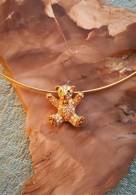 Swarovski teddy bear necklace outlet