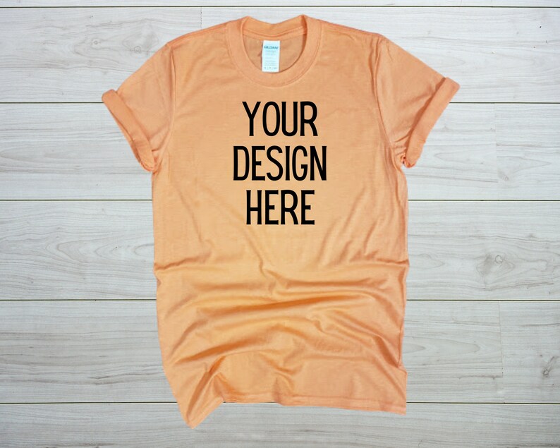 Adult Gildan Unisex Softstyle G640 Heather Orange T-Shirt | Etsy