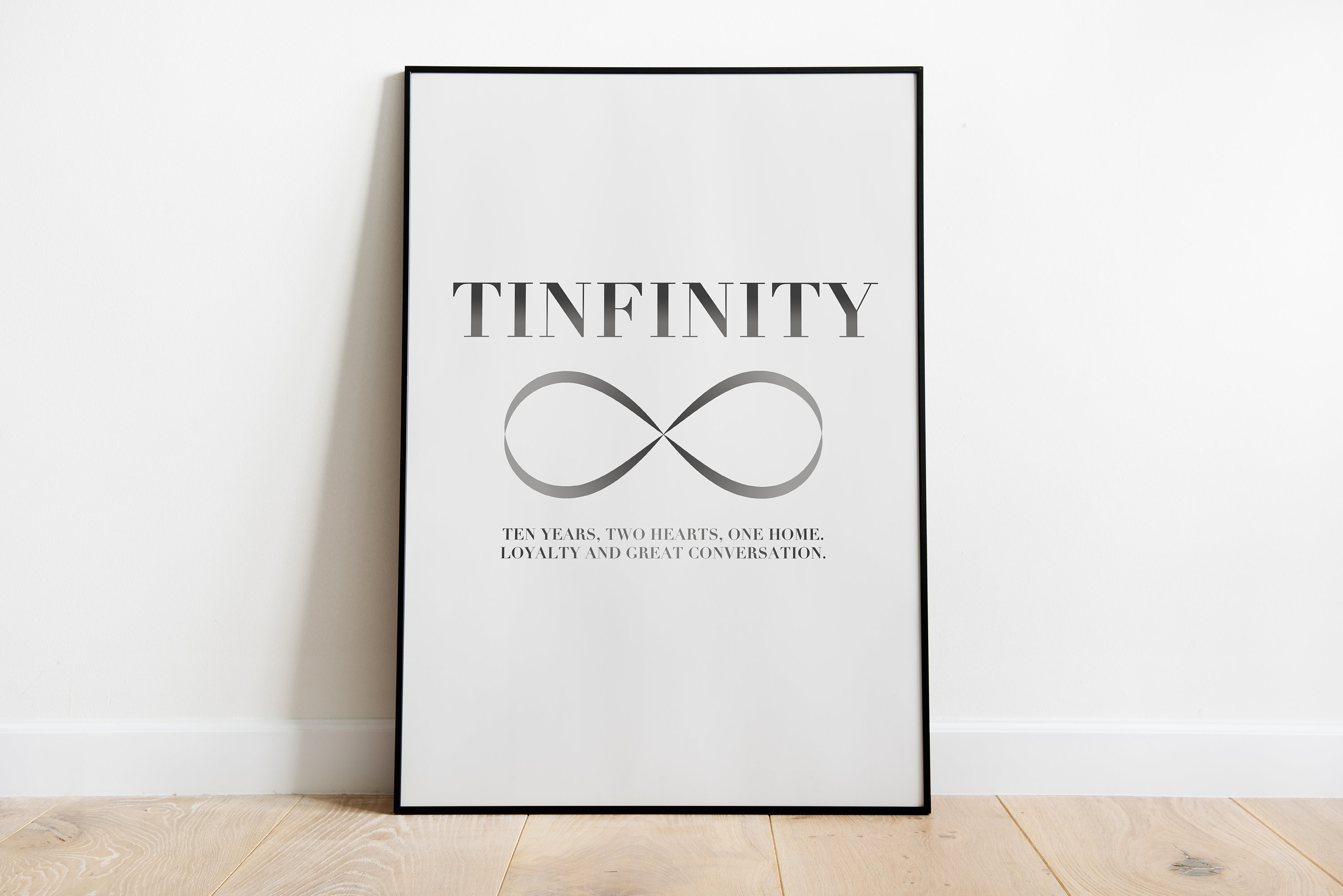 TinFinity Print - 10 year Anniversary Celebration - New Girl TV Quote Schmidt and Nick - Instant Digital Download Print