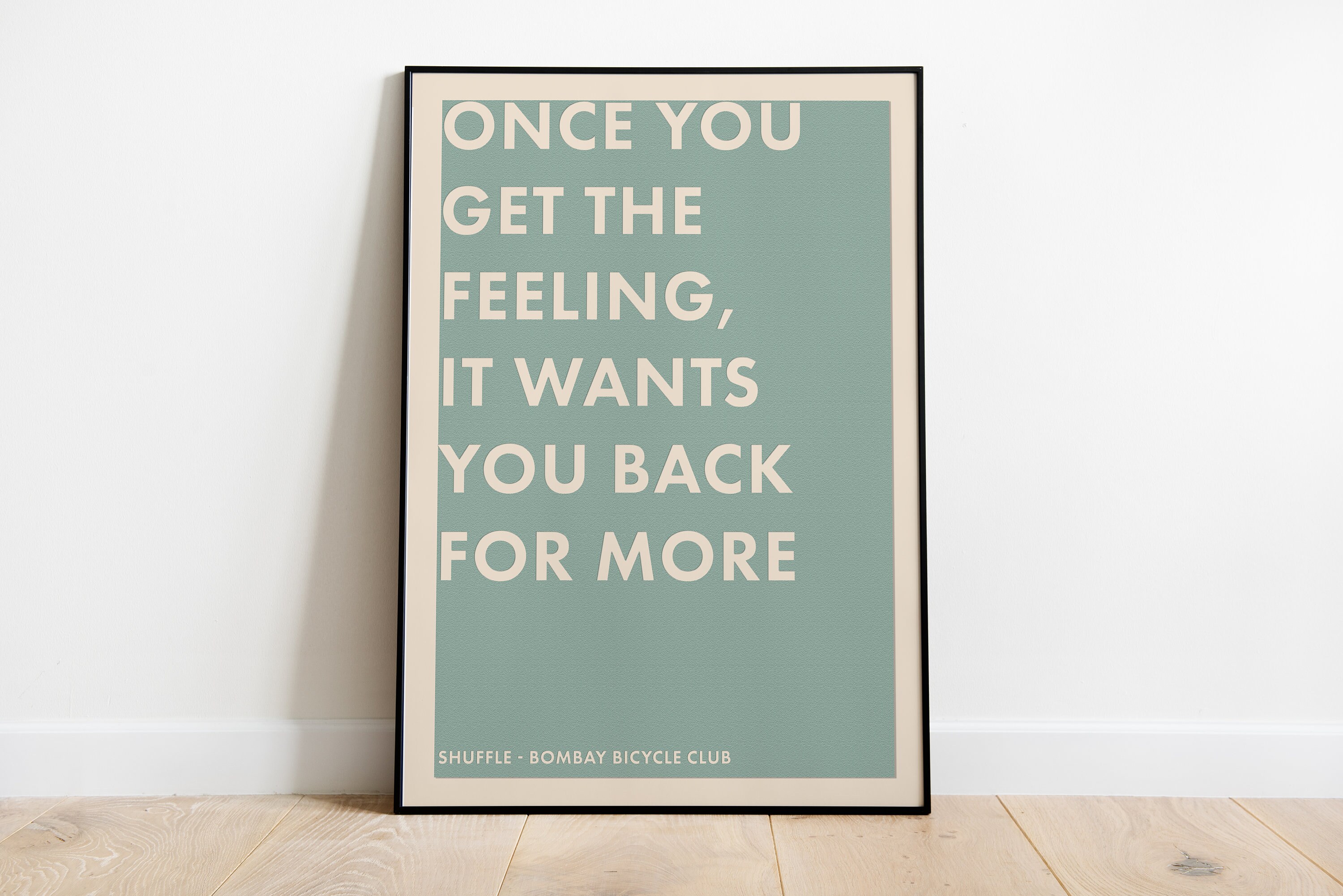 Bombay Bike Club Shuffle Songtext Druck, strukturierter Hintergrundeffekt, Indie Wandkunst, Gig Konzert Poster, sofortiger digitaler Download druckbar