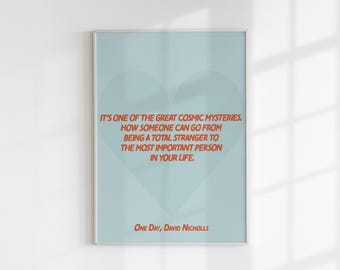 One Day Great Cosmic Mysteries Quote Print - Book | Film | Netflix Series - Instant Digital Download