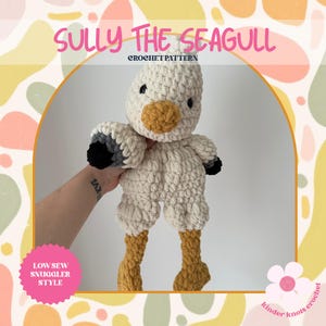 Crochet Seagull Snuggler Pattern: Sully Bird Lovey (PDF Pattern)