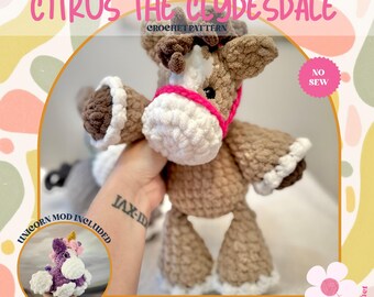 Crochet Clydesdale & Unicorn Pattern | No-Sew Pattern | Beginner Friendly