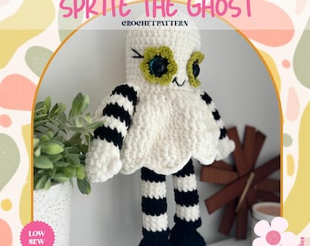 Crochet Sprite the Ghost | Low-Sew Pattern | Beginner Friendly | Plushie | Spooky Crochet