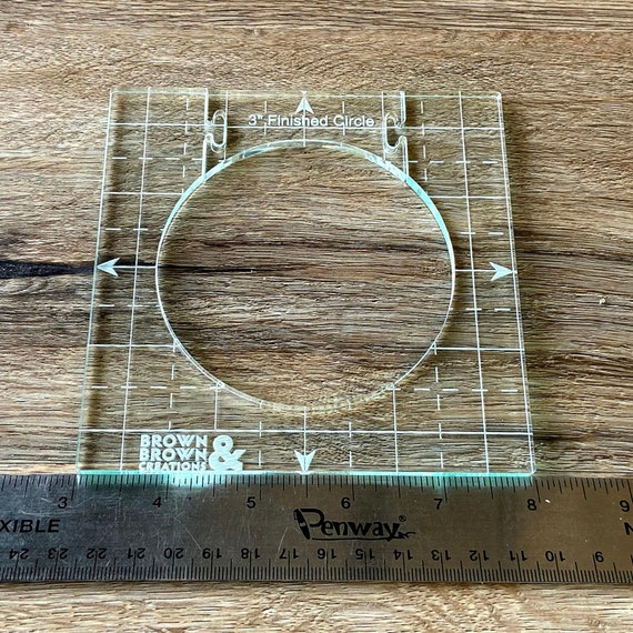 3 Circle Quilting Ruler, Longarm or Sit Down Quilting, Free Motion, Made in  the USA, Available for High and Low Shank Machines. 