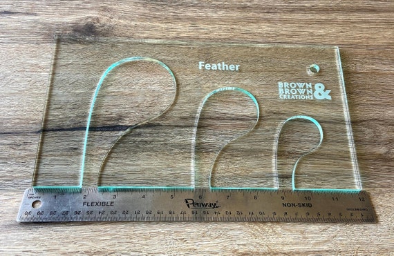 Feather Quilting Ruler Longarm or Sit Down Quilting Free | Etsy
