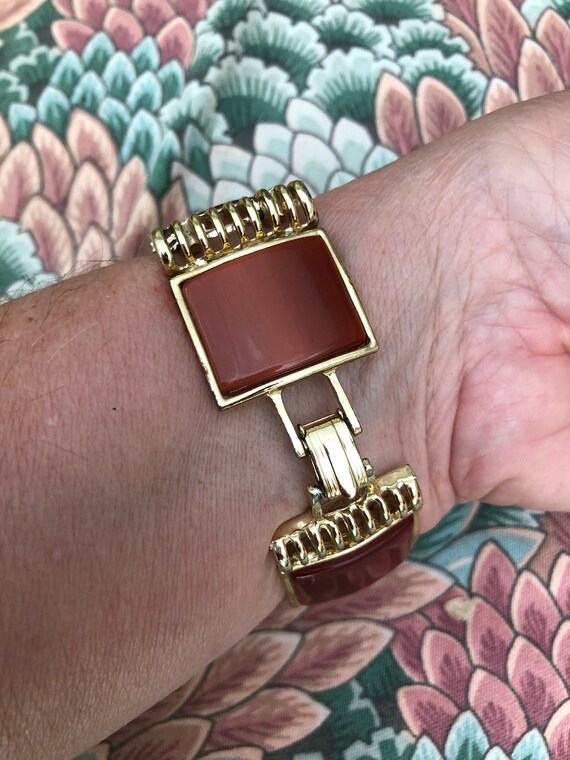 Vintage Bracelet, Square, Gold tone, 60s bracelet… - image 5