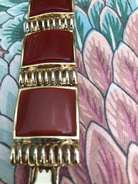 Vintage Bracelet, Square, Gold tone, 60s bracelet… - image 7