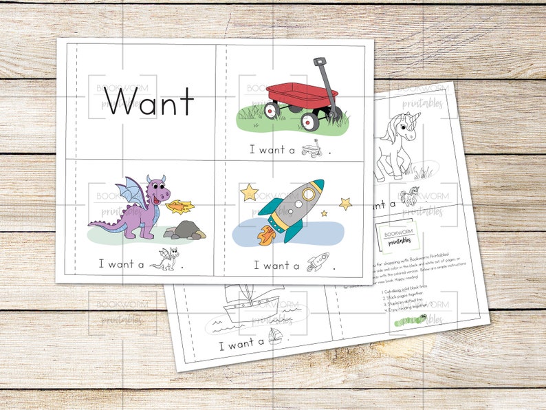Printable Sight Word Book Want Emergent Reader Etsy printable-sight-word-book-want-emergent-reader-etsy