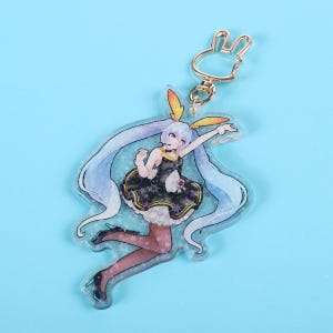Vocaloid &#39;Dear Bunny&#39; Holographic Keychain