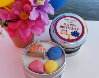 Happy Birthday scented candle/birthday cake candle birthday gift candle balloon candle surprise gift birthday/birthday cake topper decorated