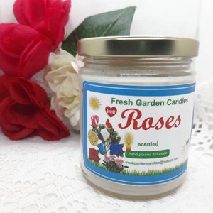 Love Roses scented candle/garden of roses gift/rosegardencandle/flowers candle gift/special rose gift for family/scentcandlefriend