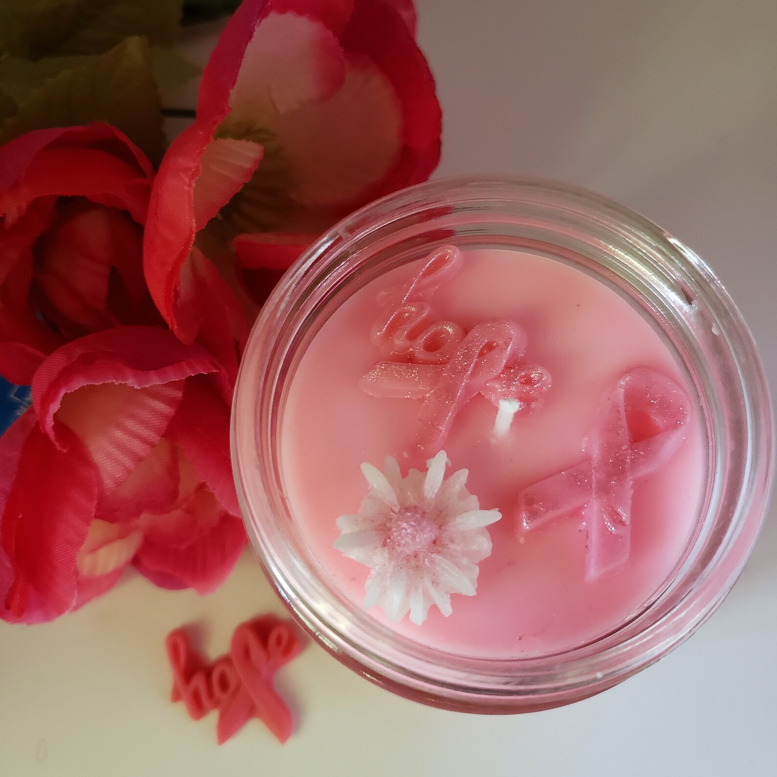 Breast Cancer Awareness Scented Candle/hope for Future/october Etsy