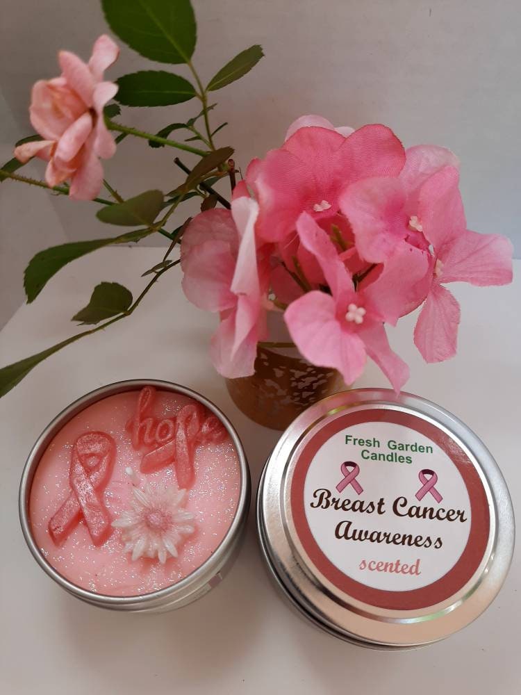 Breast Cancer Awareness scented Candle is a positive message/Breast