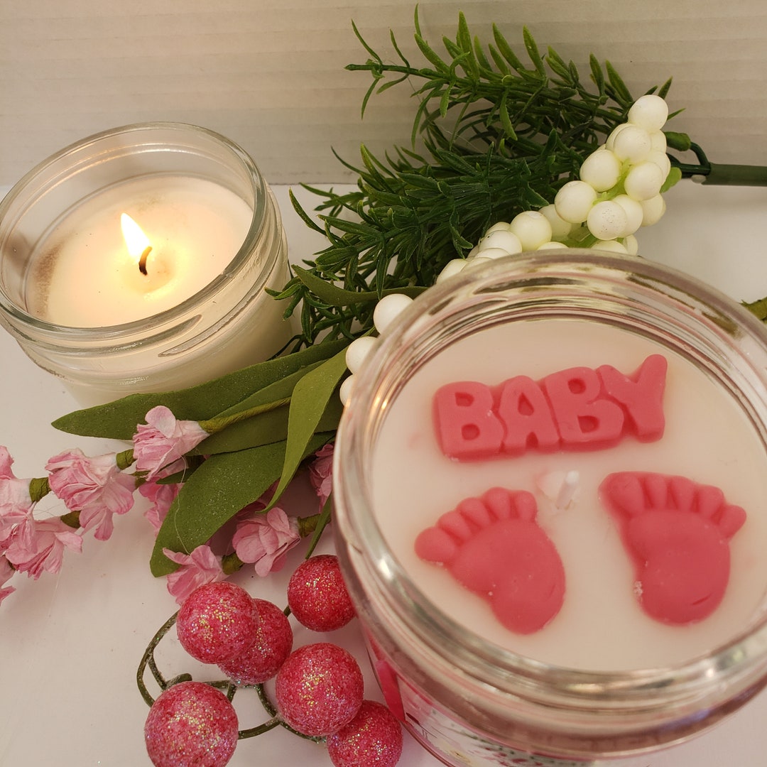 Baby Girl Pink Scented Candle/fun Baby Girl Gift/happy for New Mom Gift